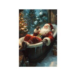 Christmas Cozy Unframed Canvas Wall Art  24" X 36"